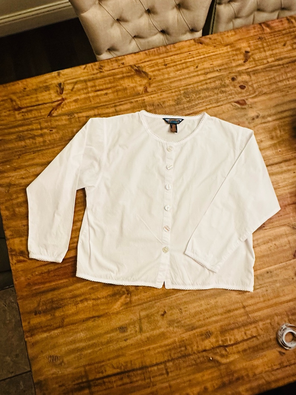 Classic White Button-Front Cotton Blouse - Relaxed Fit